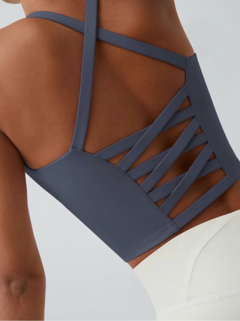 Halara Grey Crisscross Tank Top
